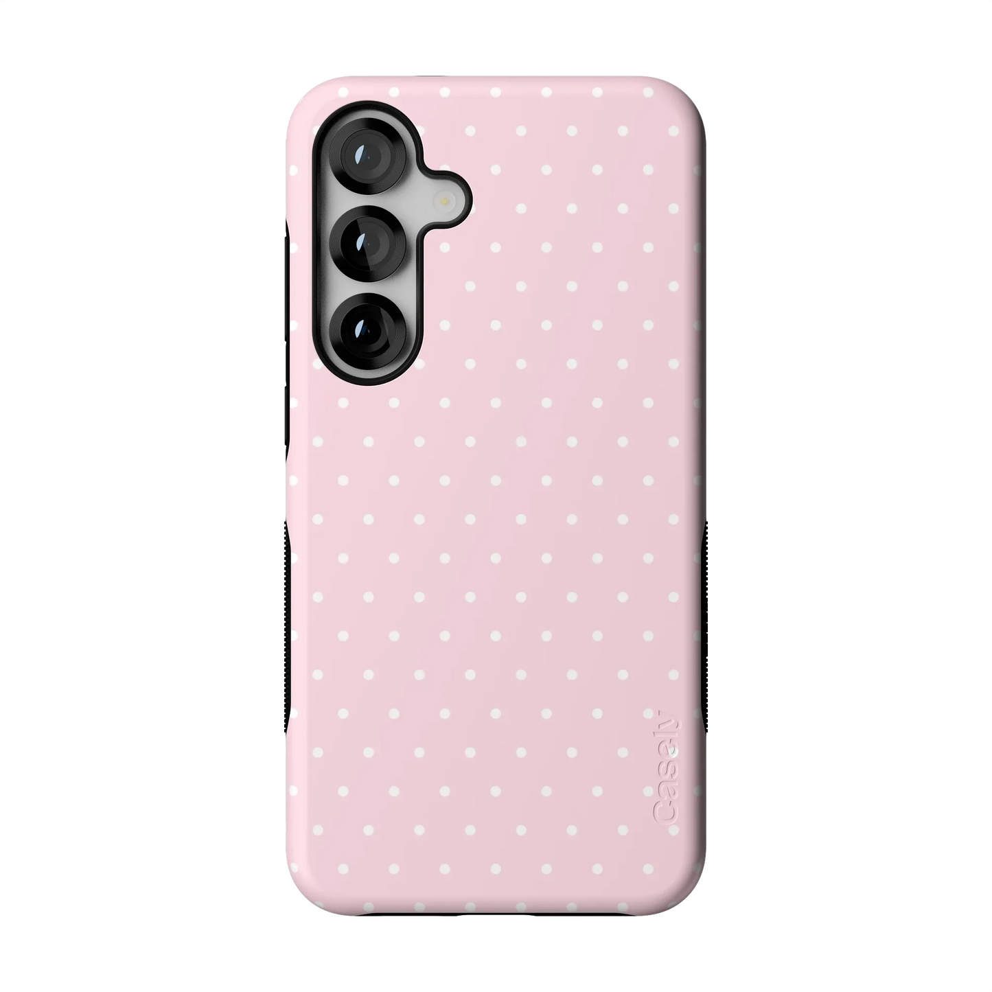 On the Dot | Pink & White Polka Dot Case - Galaxy S25 Plus