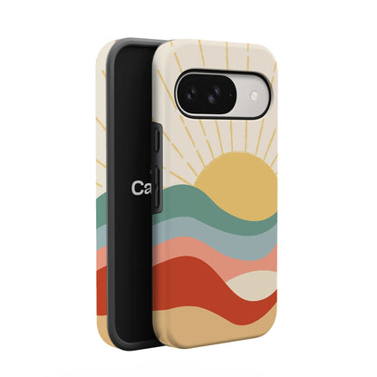 Here Comes the Sun | Colorblock Sunset Google Pixel Case