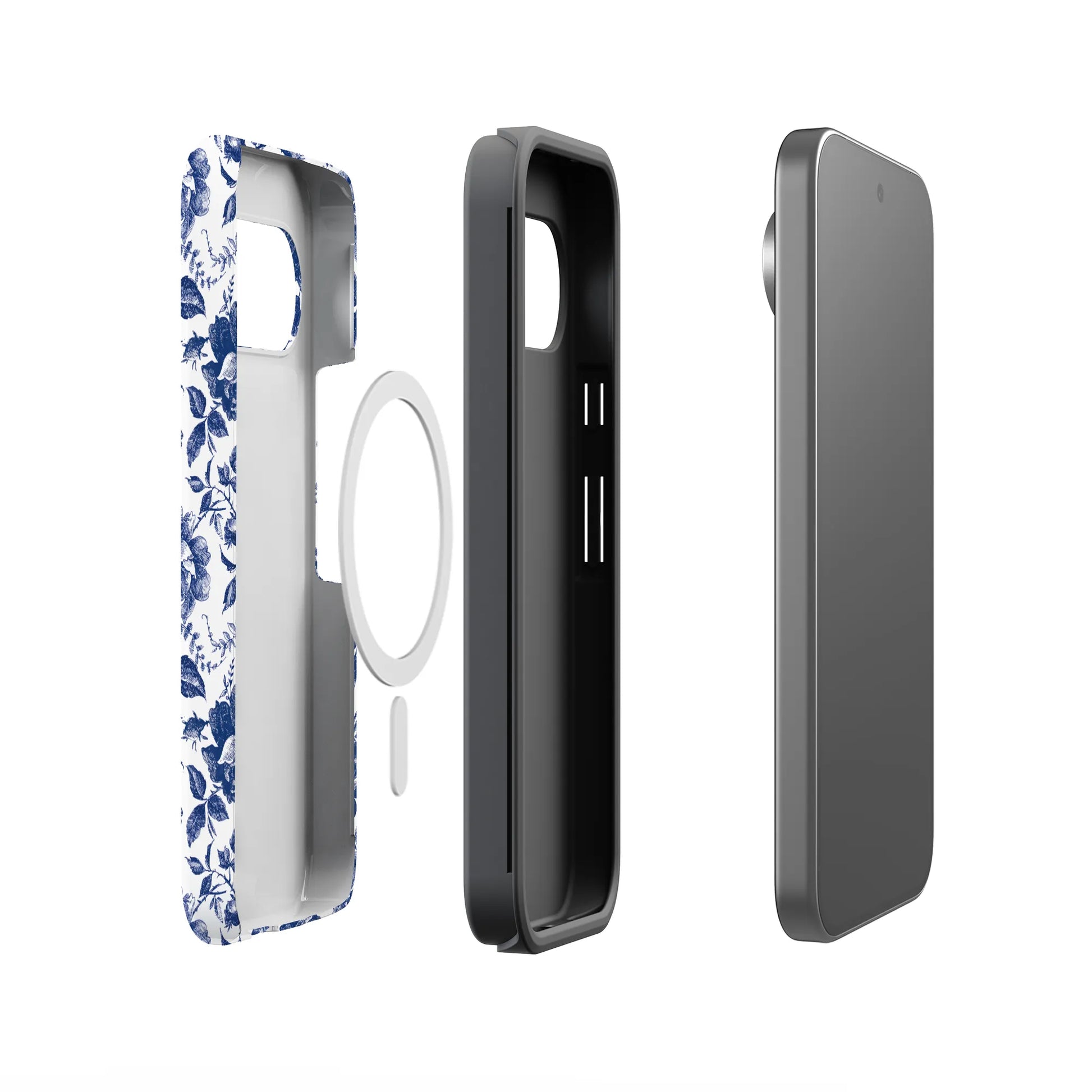Rose to Fame | Blue & White Rose Floral Google Pixel Case