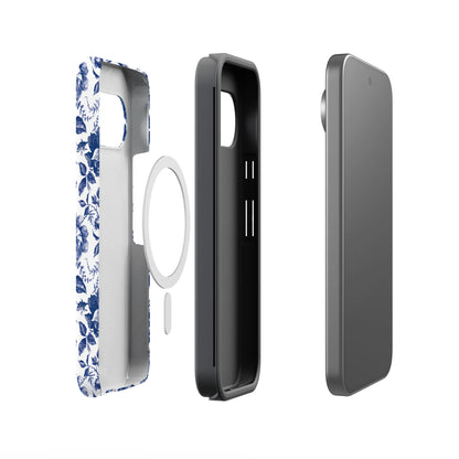Rose to Fame | Blue & White Rose Floral Google Pixel Case