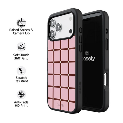 Uptown Gridlock | Pink Checkerboard Case