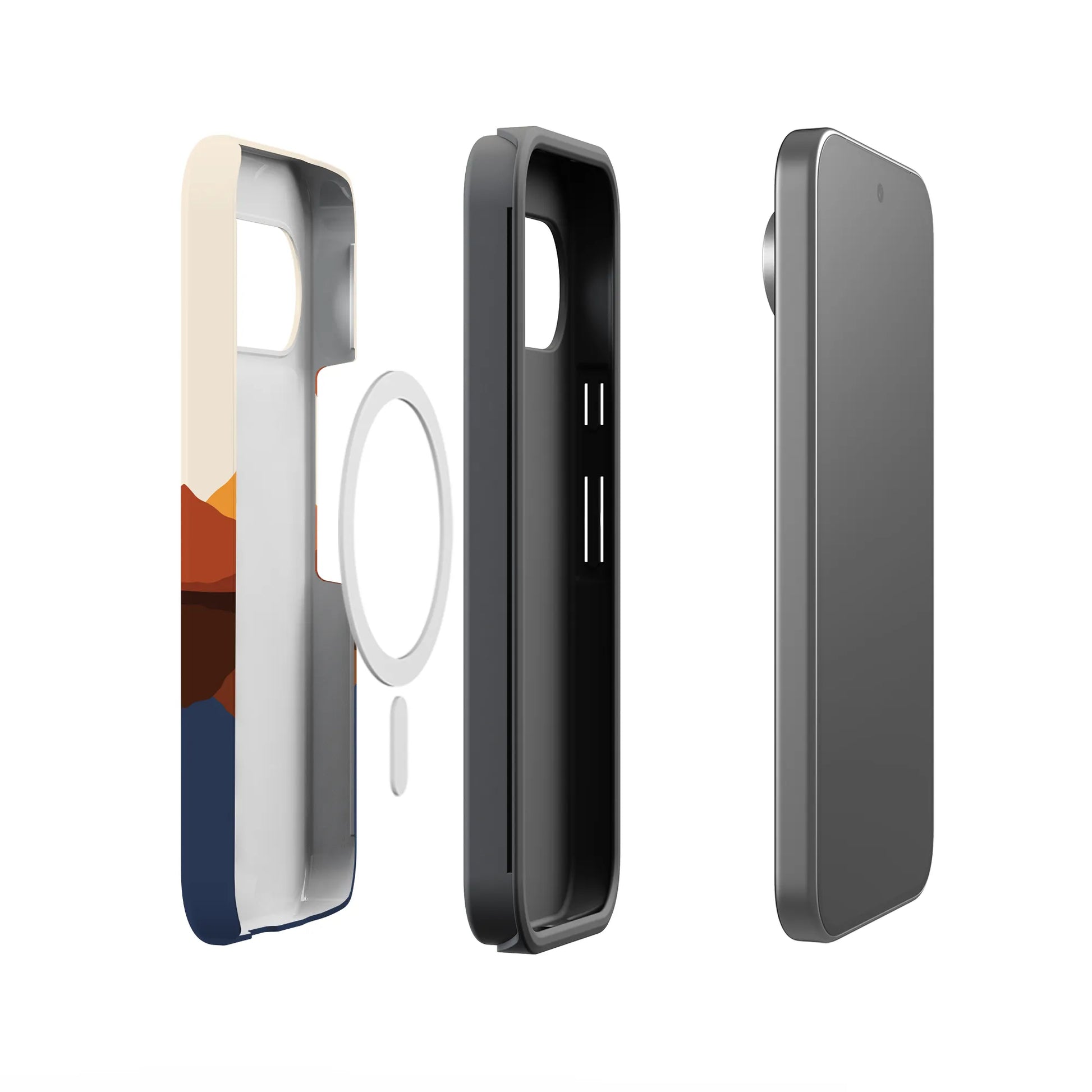 Opposites Attract | Day & Night Colorblock Mountains Google Pixel Case