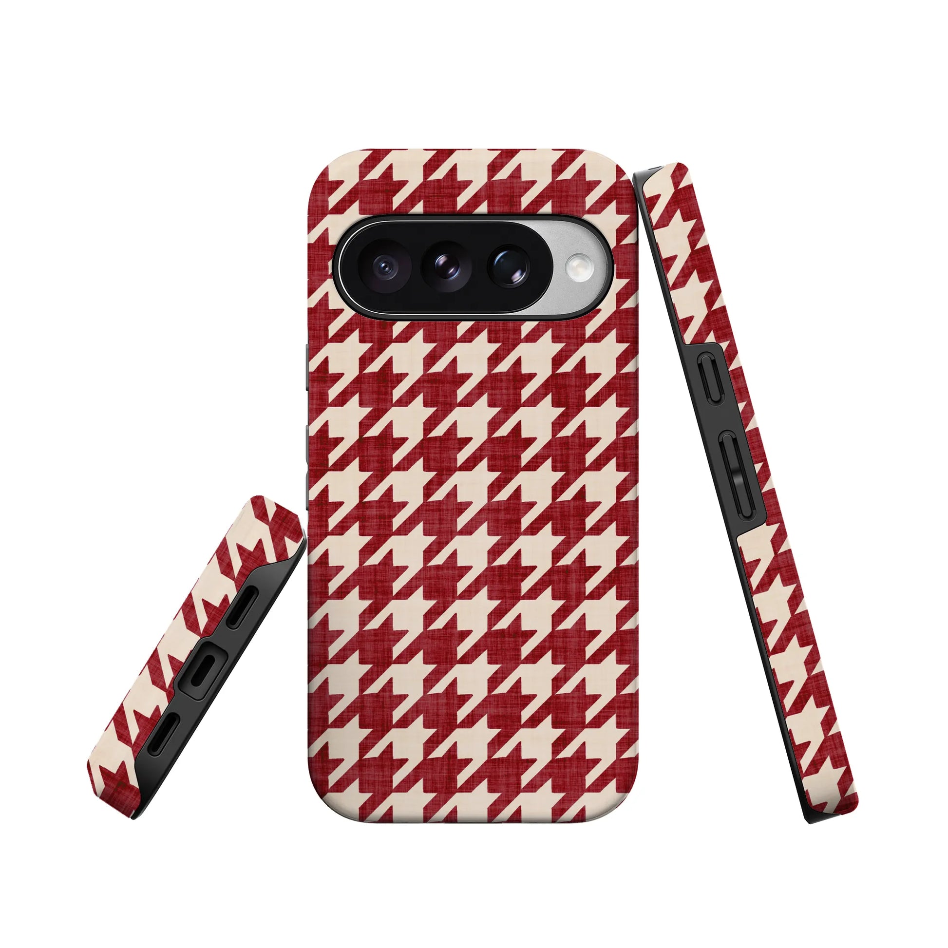 Scarlet Stitch | Red Houndstooth Case
