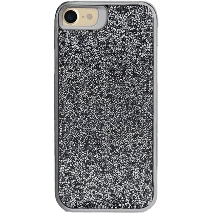 All That Glitter | Charcoal Silver Crystal Case iPhone Case get.casely Classic iPhone XR