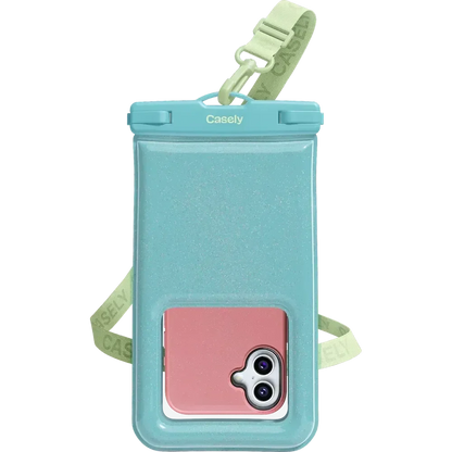 AquaBuddy | Aquamarine Ocean Blue Shimmer Waterproof Phone Pouch AquaBuddy get.casely
