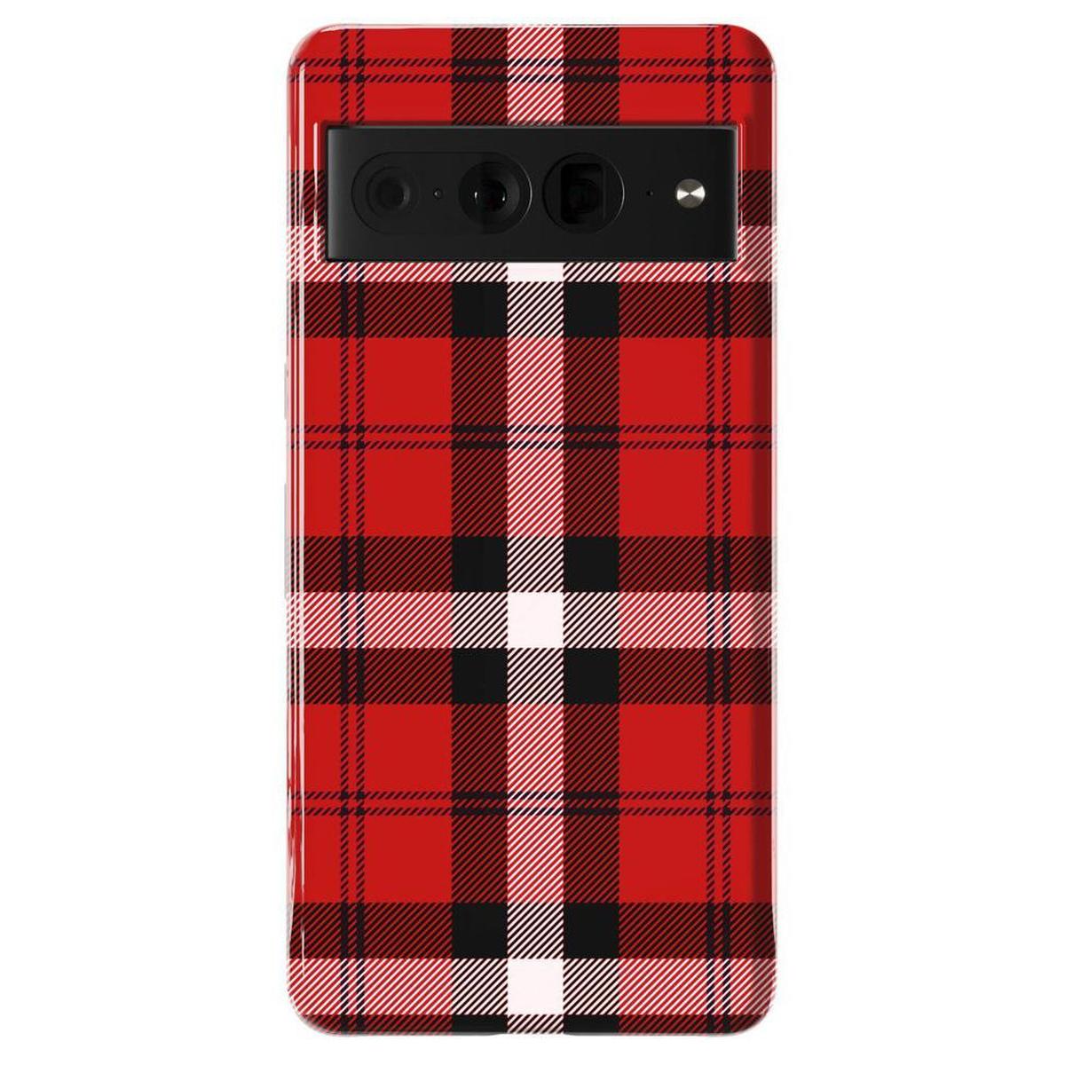 As if! | Red Plaid iPhone Case Phone Case get.casely Essential Google Pixel 7 Pro