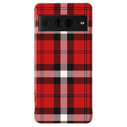 As if! | Red Plaid iPhone Case Phone Case get.casely Essential Google Pixel 7 Pro