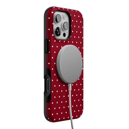 On the Dot | Maroon Polka Dot Case