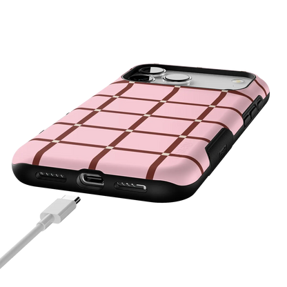 Uptown Gridlock | Pink Checkerboard Case