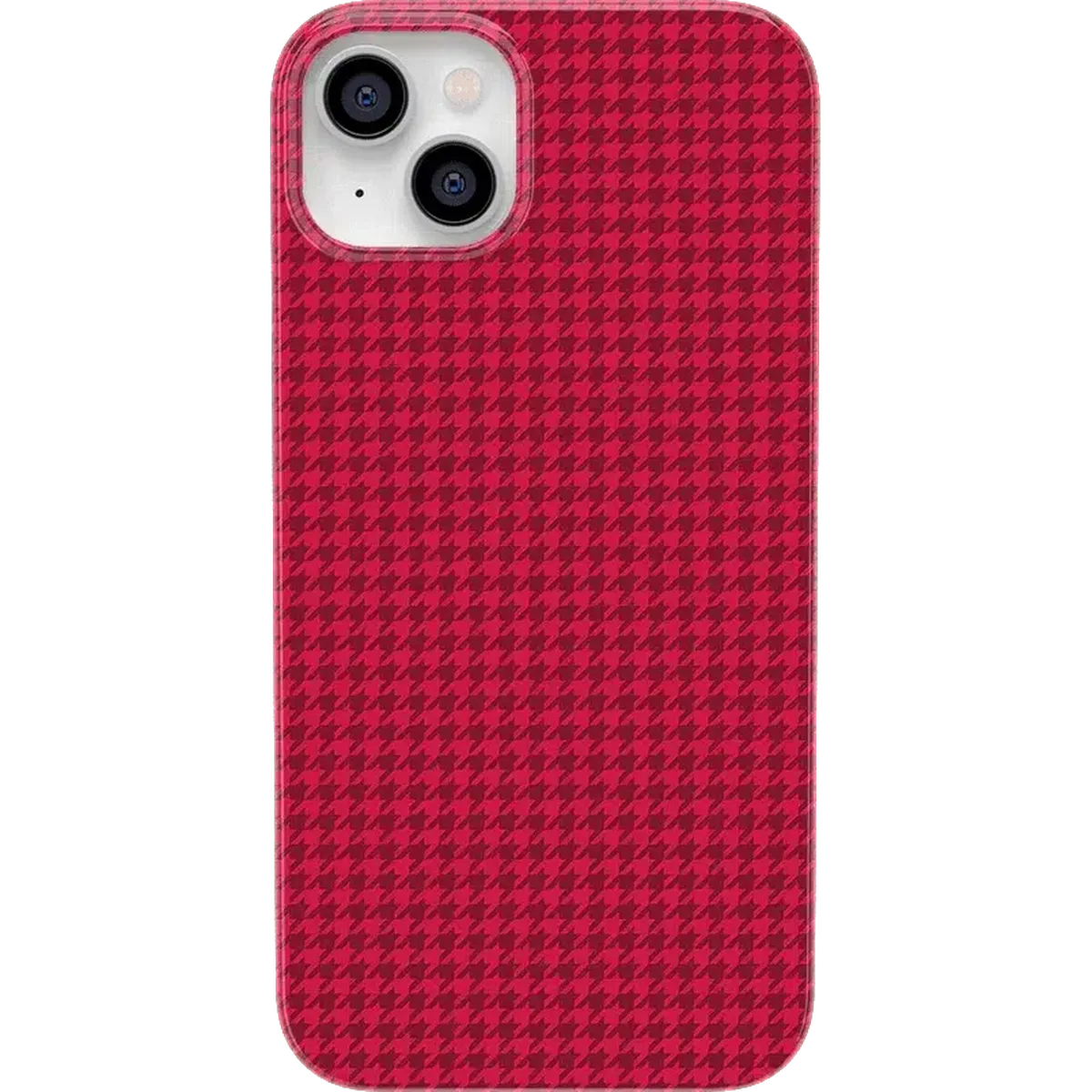 Best Dressed | Pink Houndstooth Case iPhone Case get.casely Classic + MagSafe® iPhone 14 Plus