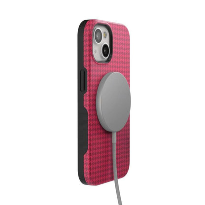 Best Dressed | Pink Houndstooth Case iPhone Case get.casely