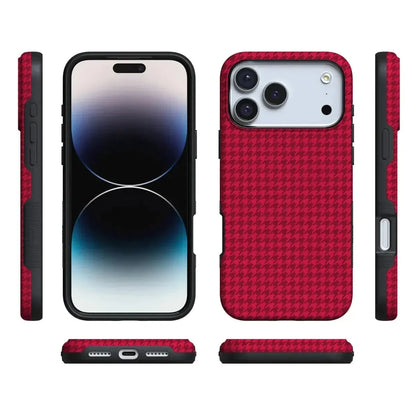 Best Dressed | Red Houndstooth Case iPhone Case get.casely