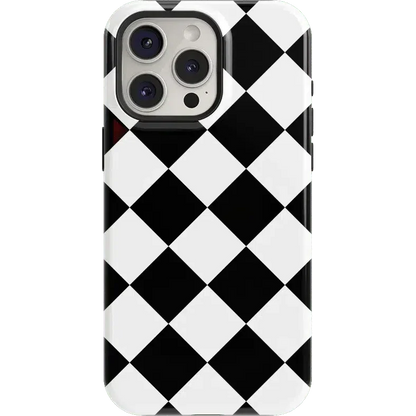 Black Checkerboard | High Contrast Design Case Phone Case Casetry Essential + MagSafe® iPhone 15 Pro Max
