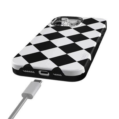 Black Checkerboard | High Contrast Design Case Phone Case Casetry
