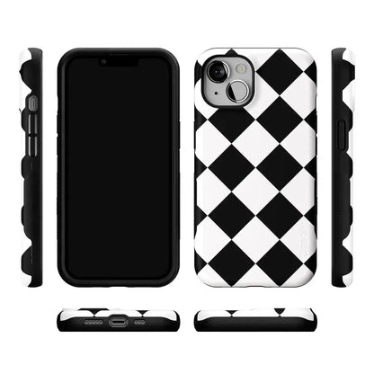 Black Checkerboard | High Contrast Design Case Phone Case Casetry