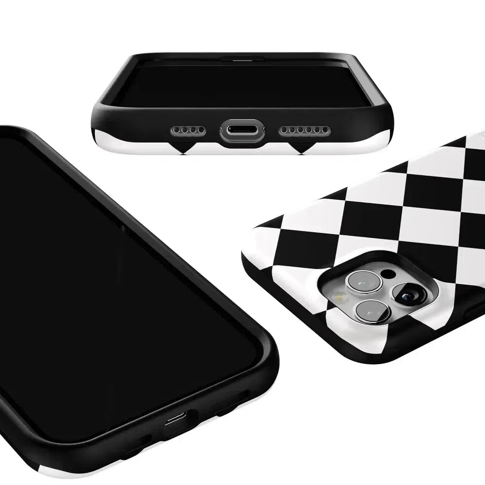 Black Checkerboard | High Contrast Design Case Phone Case Casetry