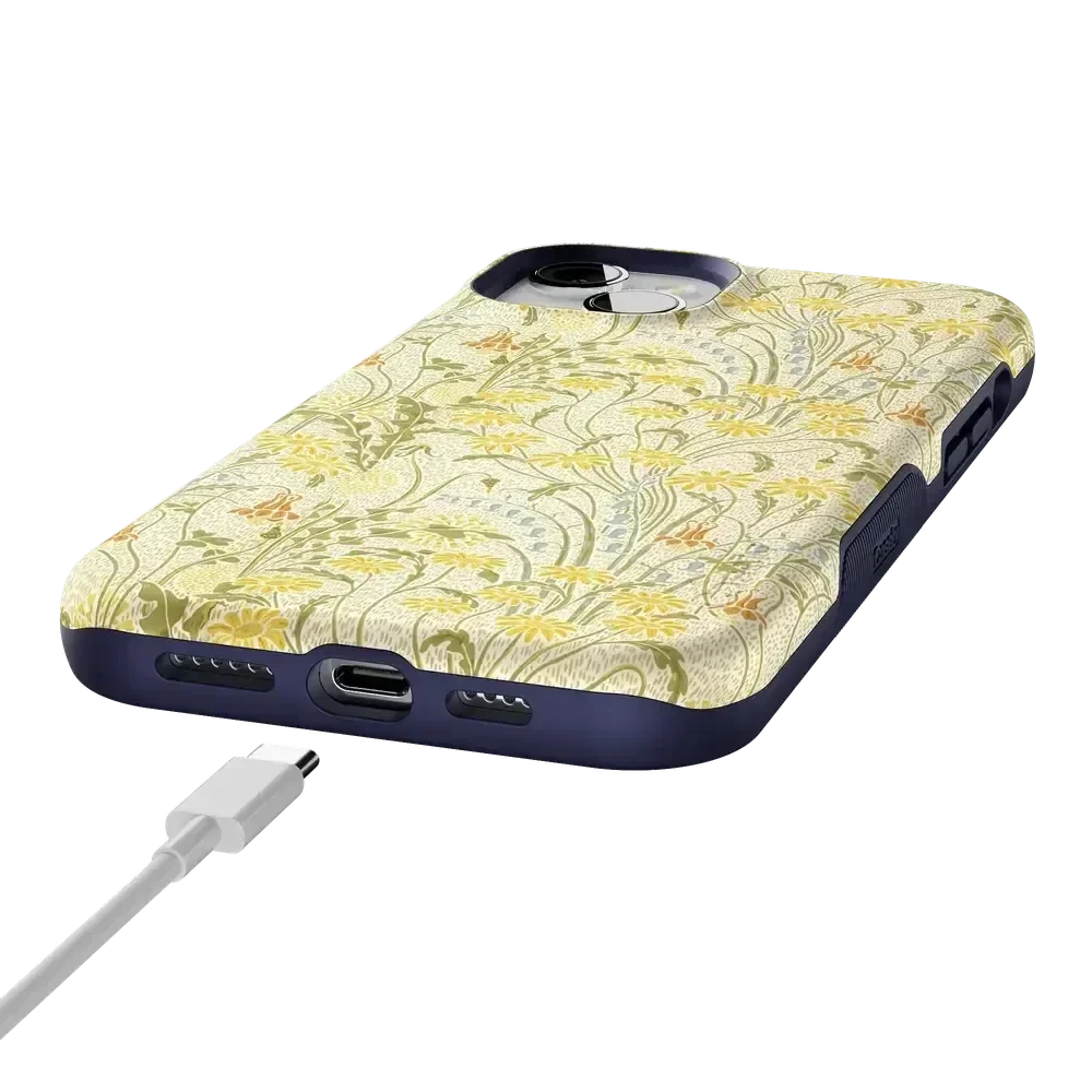 Boho Blooms | Golden Floral Case iPhone Case get.casely
