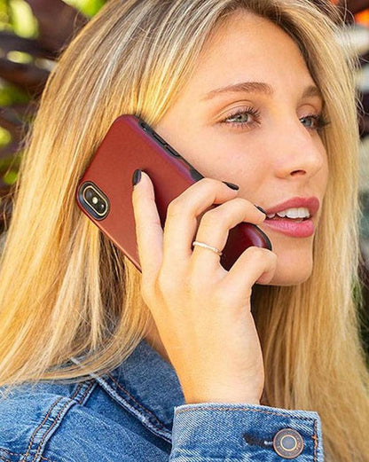 Burgundy Red on Black | Ultra-Protective Bold Case iPhone Case get.casely