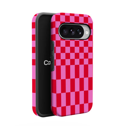 Vibe Check | Pink Checkerboard Case