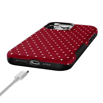 On the Dot | Maroon Polka Dot Case
