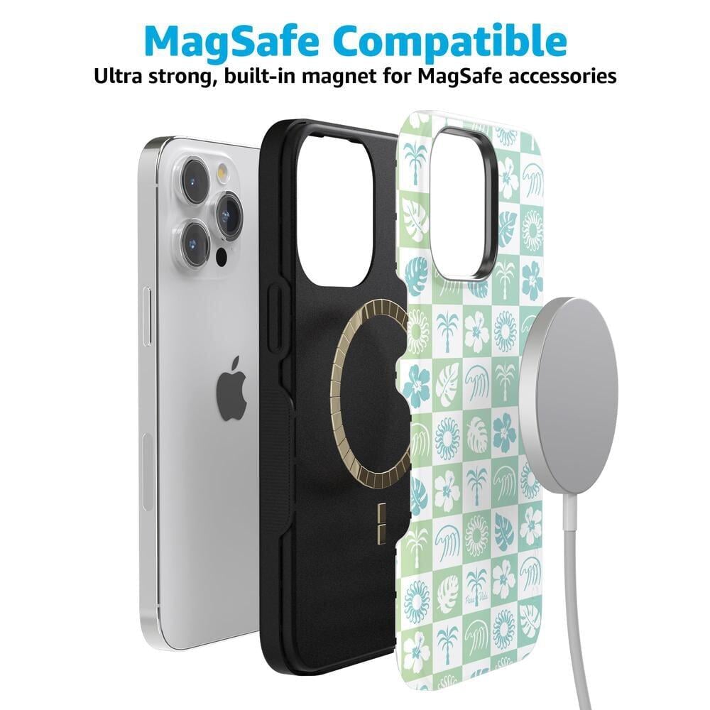 Coastal Checkers | Pura Vida Case iPhone Case get.casely