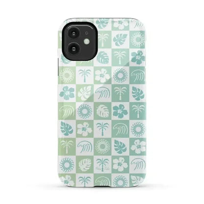 Coastal Checkers | Pura Vida Case iPhone Case get.casely