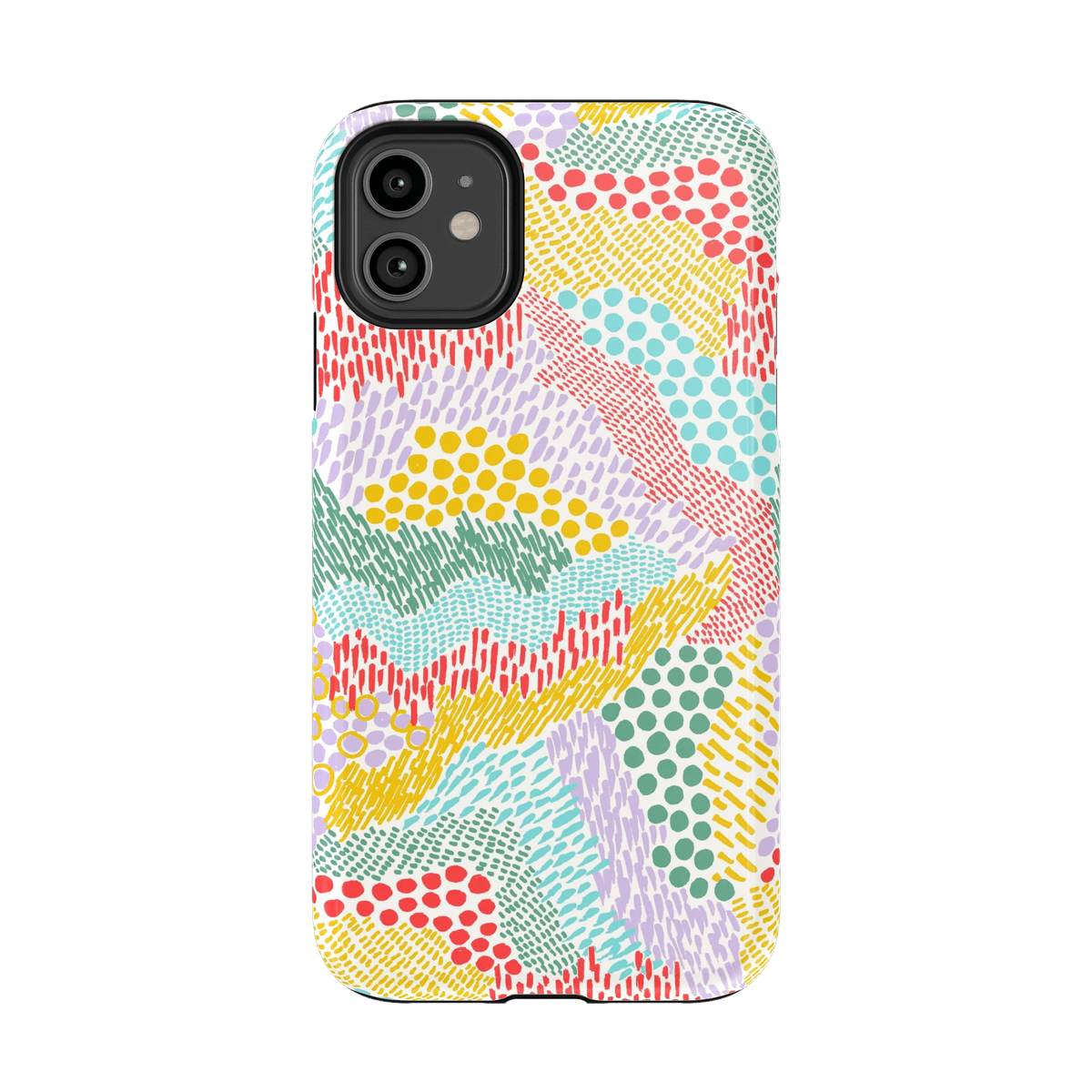 Color Me Happy | Pattern Colorblock Case iPhone Case get.casely Essential iPhone 11