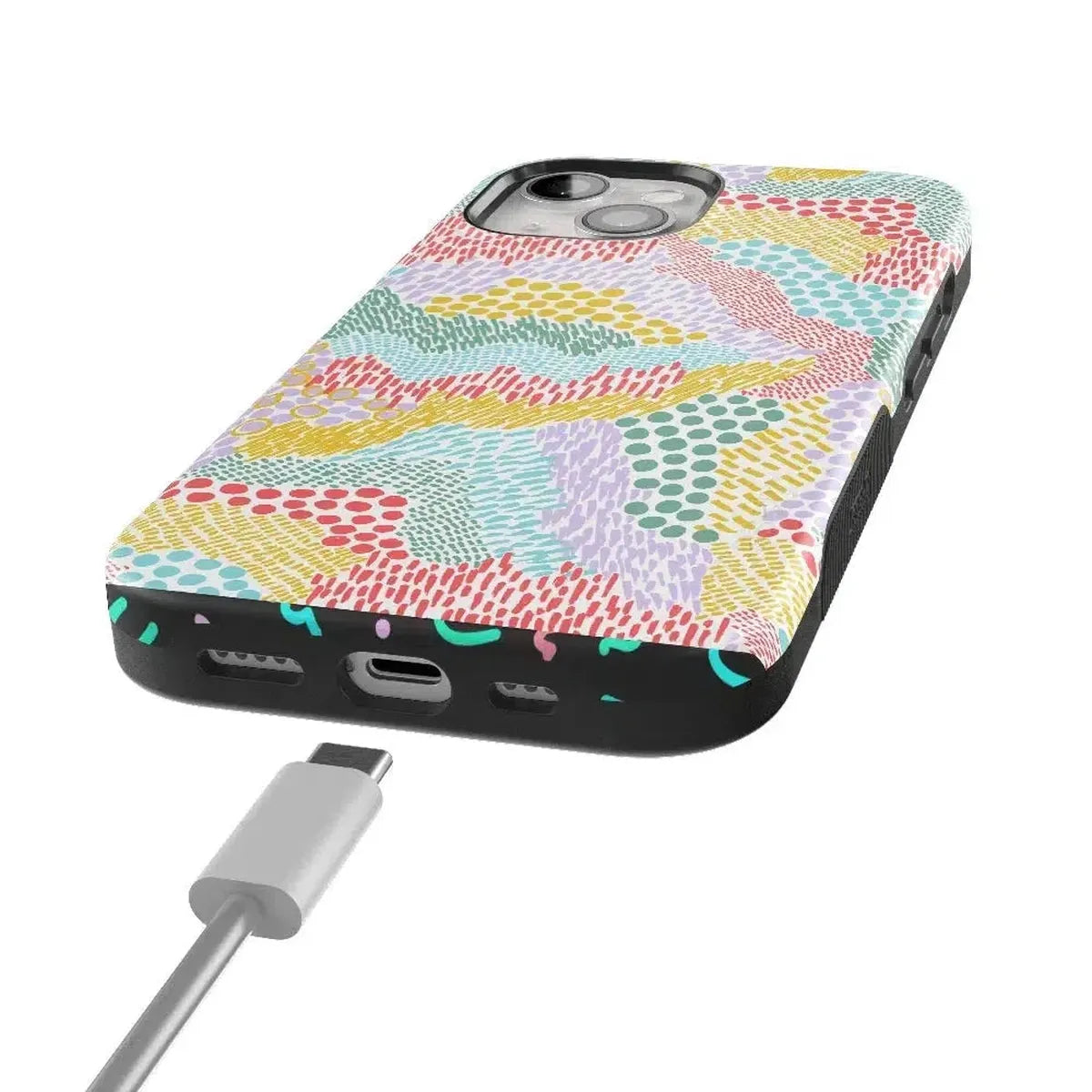Color Me Happy | Pattern Colorblock Case iPhone Case get.casely