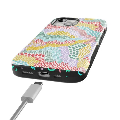 Color Me Happy | Pattern Colorblock Case iPhone Case get.casely