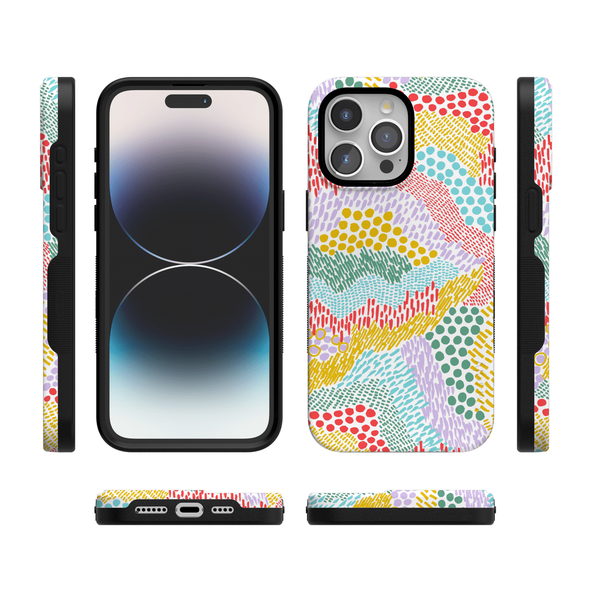 Color Me Happy | Pattern Colorblock Case iPhone Case get.casely