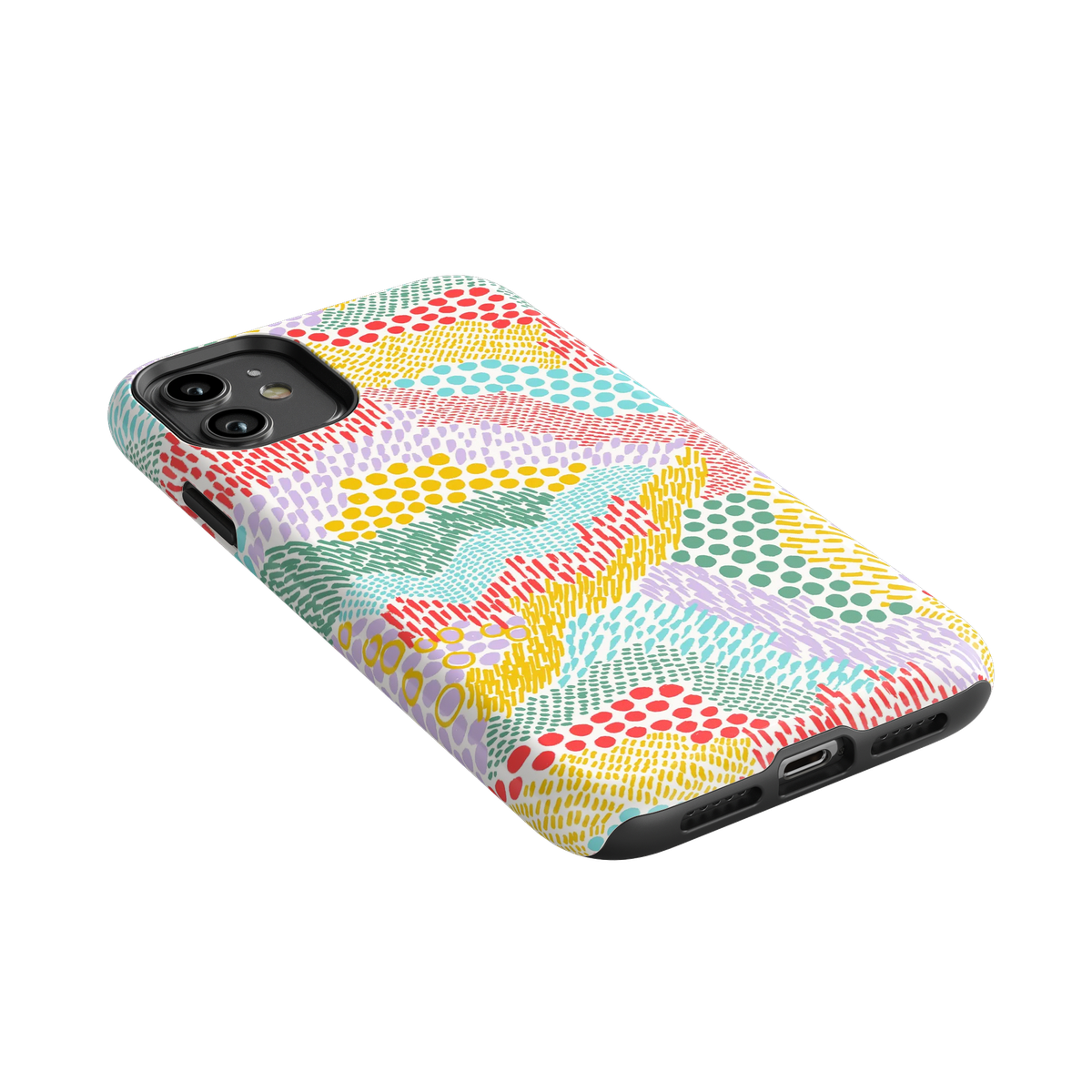 Color Me Happy | Pattern Colorblock Case iPhone Case get.casely
