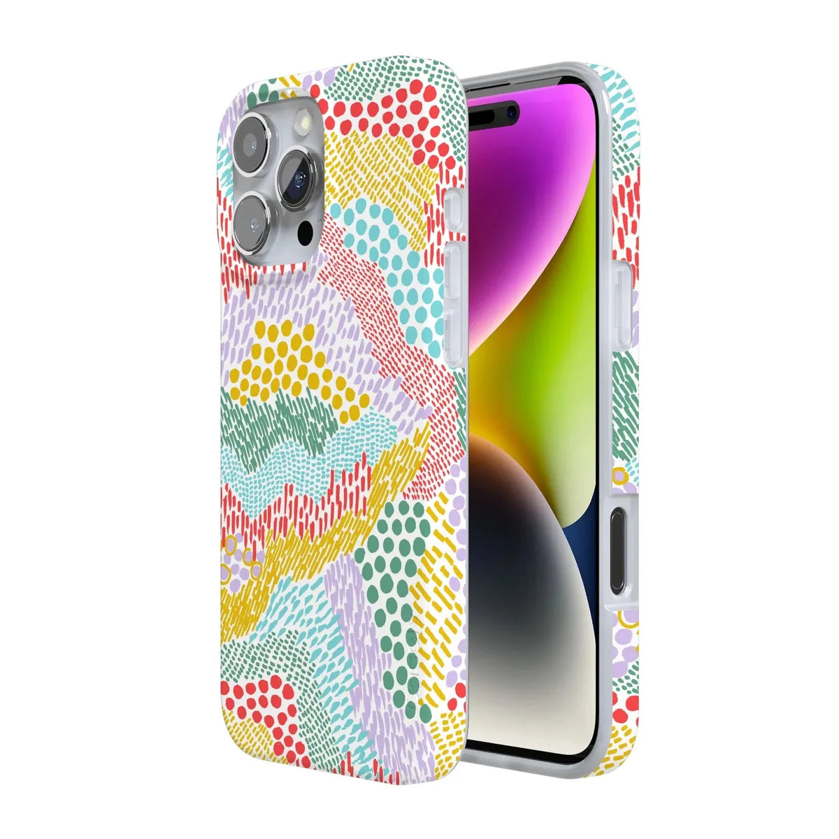 Color Me Happy | Pattern Colorblock Case iPhone Case get.casely