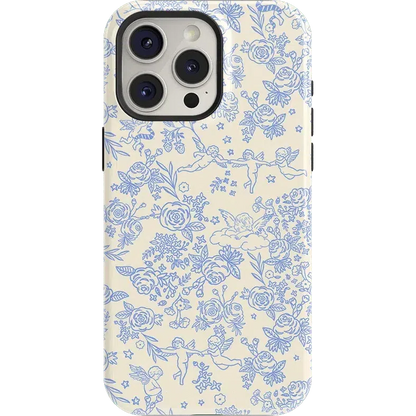 Cupid's Canvas | Periwinkle Floral Case Phone Case Casetry Essential + MagSafe® iPhone 15 Pro Max