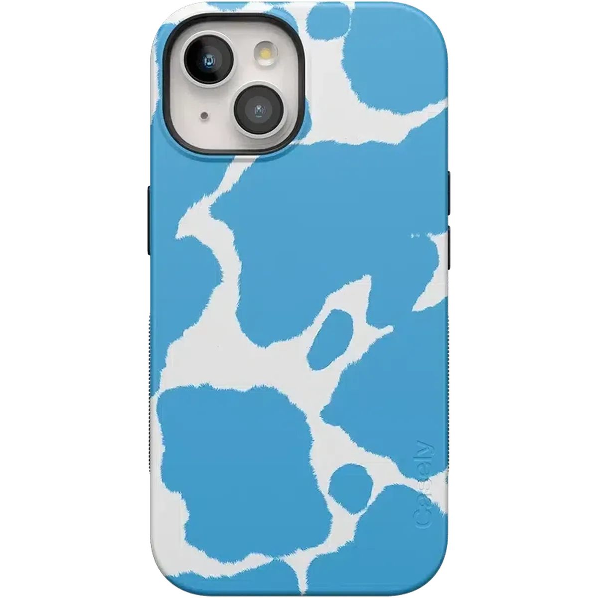 Current MOOd | Light Blue Cow Print Case iPhone Case get.casely Bold Flex + MagSafe® iPhone 15 Plus