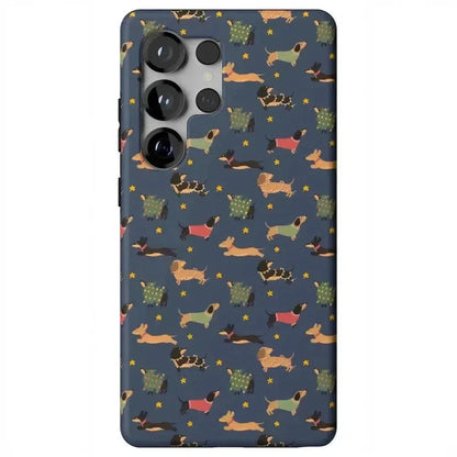 Dashing Doxies | Dachshund Dog Case Phone Case Casetry Bold Flex + MagSafe® Galaxy S25 Plus