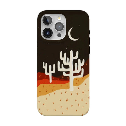 Desert Nights | Cactus Colorblock Case iPhone Case get.casely Classic + MagSafe® iPhone 15 Pro Max