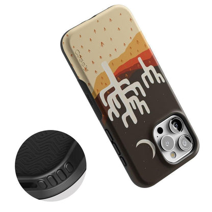 Desert Nights | Cactus Colorblock Case iPhone Case get.casely