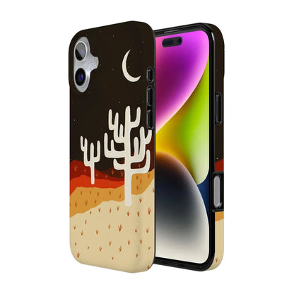 Desert Nights | Cactus Colorblock Case iPhone Case get.casely