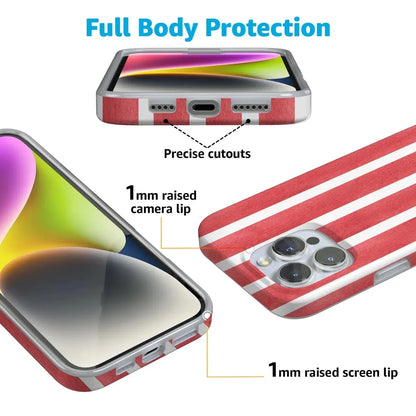 East Coast Summer | Red Stripes Case Phone Case Casetry