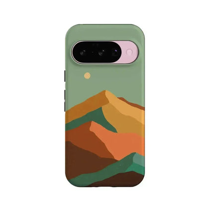 Endless Peaks | Colorblock Mountain Google Pixel Case Google Pixel Case Casetry Essential + MagSafe® Google Pixel 10