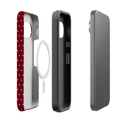 On the Dot | Maroon Polka Dot Case