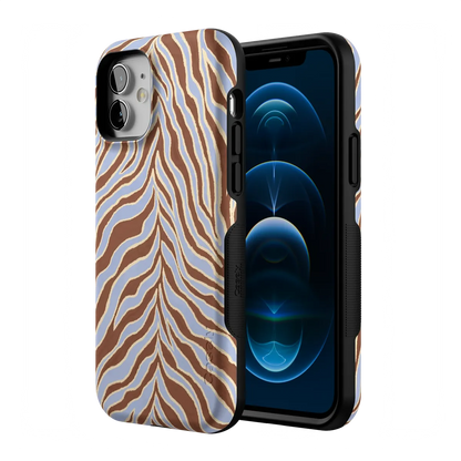 Untamed | Brown & Blue Zebra Case