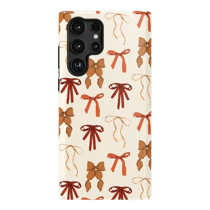 Fall Girlie | Pumpkin Spice Bows Case Phone Case get.casely Essential Galaxy S22 Ultra