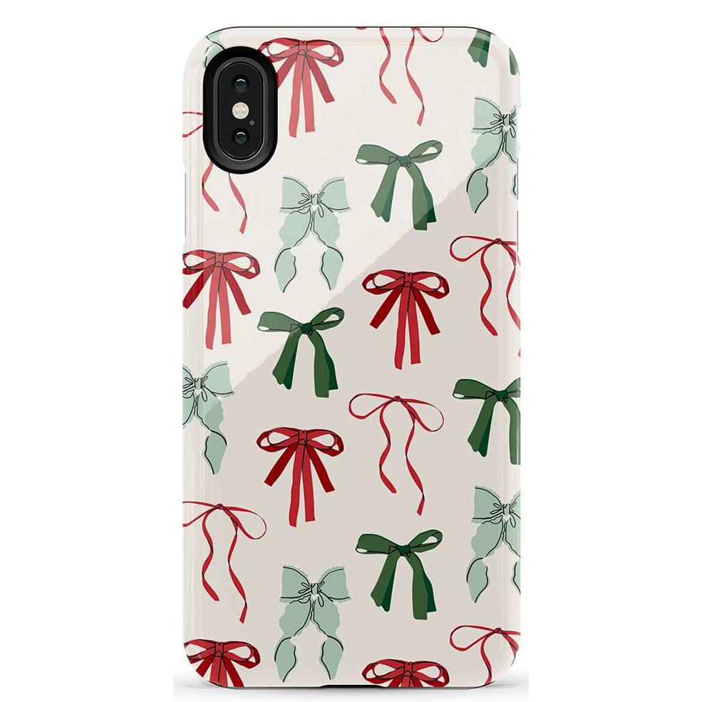 Festive Girlie | Holiday Bows Case Phone Case Casetry Essential iPhone XS Max