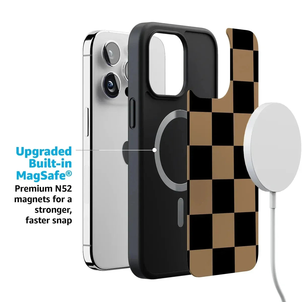 Fit Check | Black & Brown Checkerboard Case iPhone Case get.casely