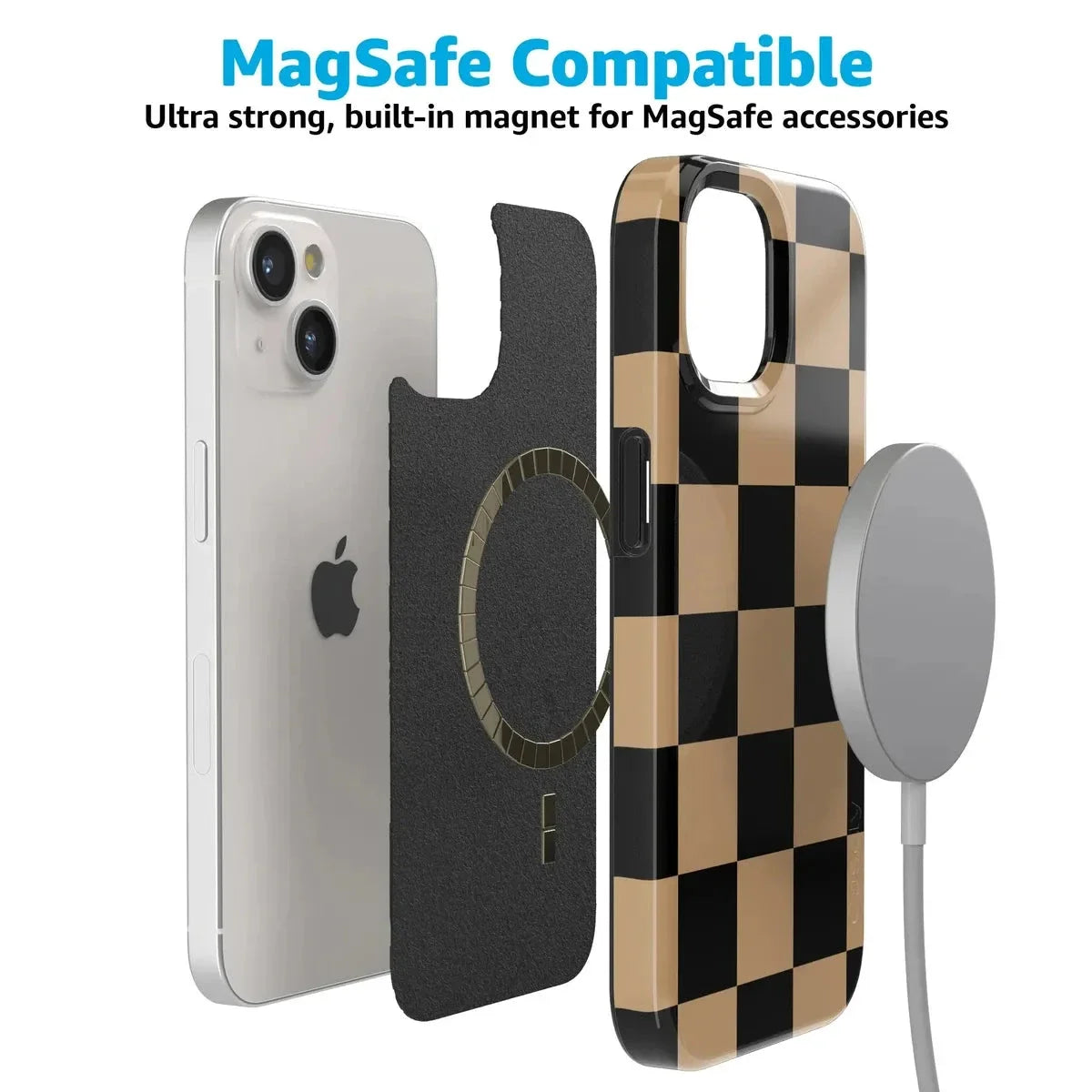 Fit Check | Black & Brown Checkerboard Case iPhone Case get.casely