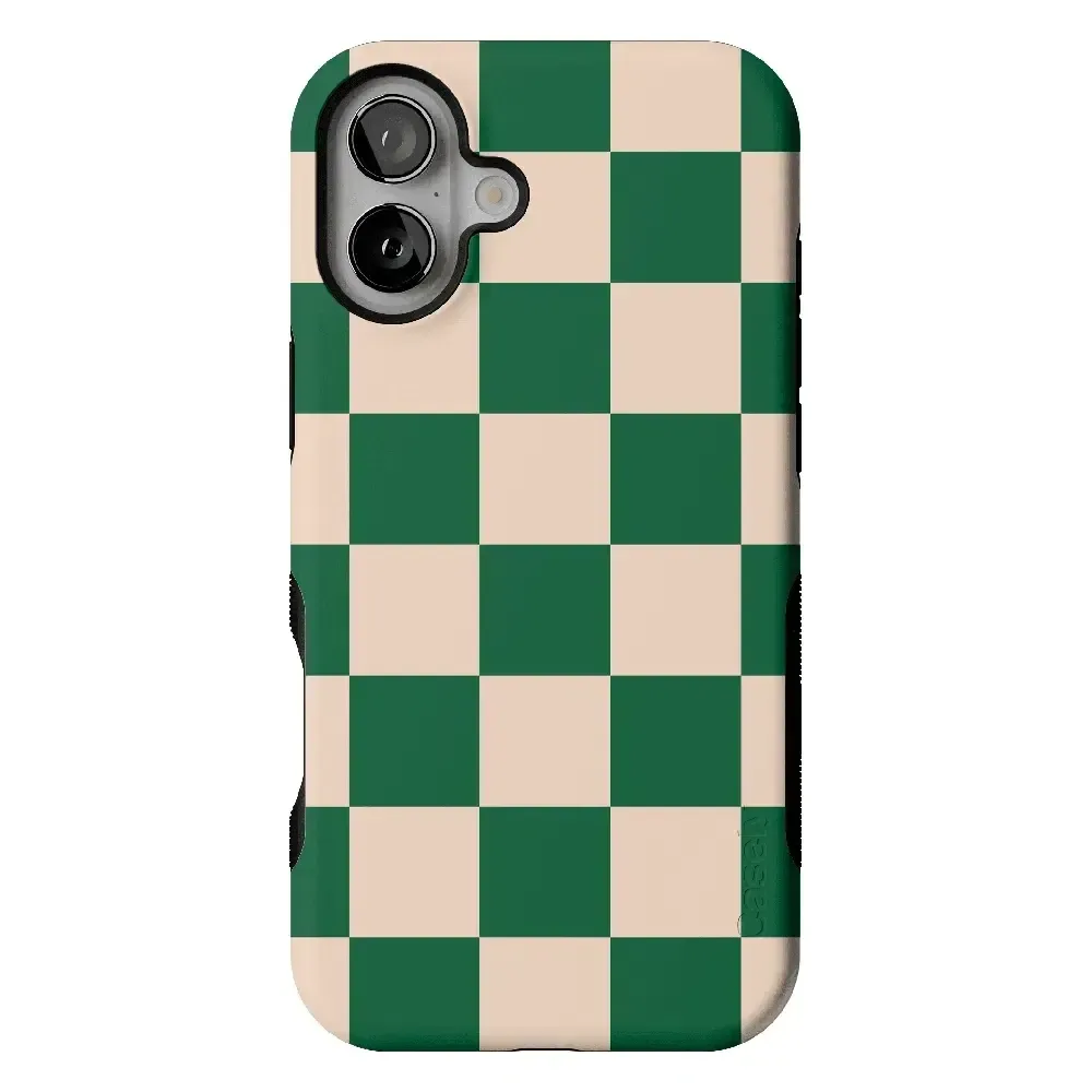 Fit Check | Green Checkerboard Case iPhone Case get.casely Bold Flex + MagSafe® iPhone 16 Pro