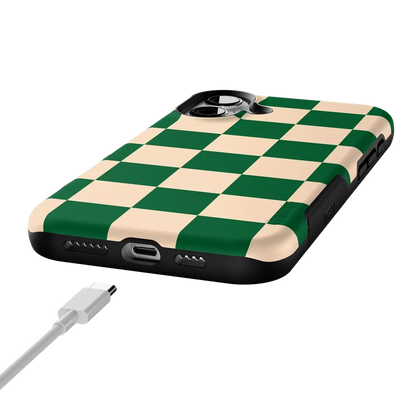 Fit Check | Green Checkerboard Case iPhone Case get.casely