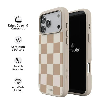 Fit Check | Neutral Checkerboard Case iPhone Case get.casely