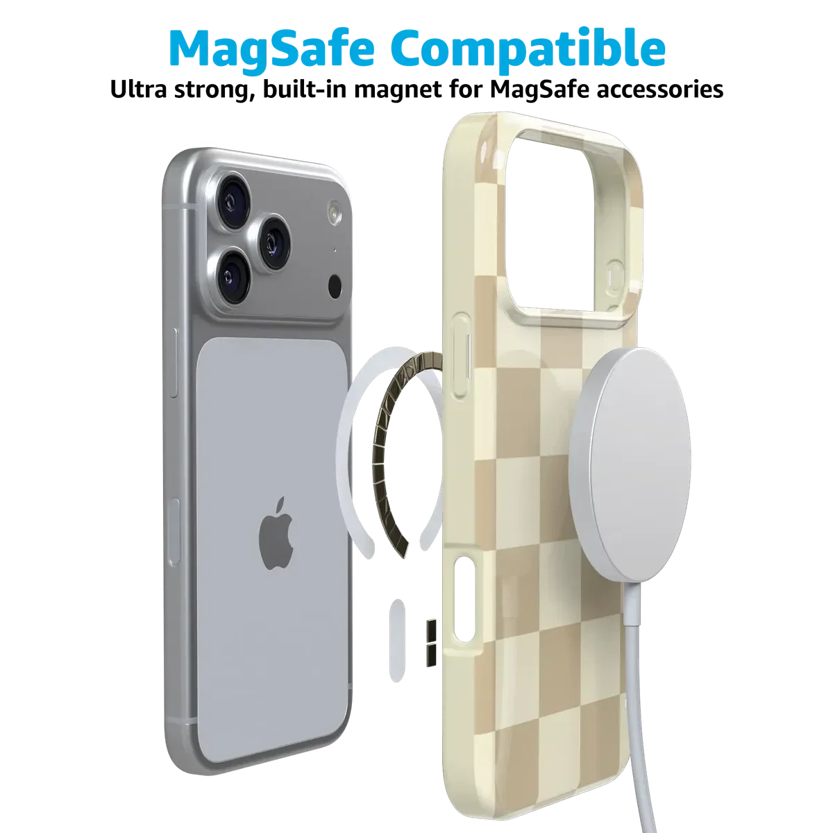 Fit Check | Neutral Checkerboard Case iPhone Case get.casely